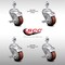 Service Caster 3.5 Inch SS Maroon Polyurethane Swivel 12mm Threaded Stem Caster Set Brake SCC-SSTS20S3514-PPUB-MRN-TLB-M1215-4 - alternate 1